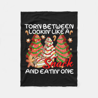 Xmas Tree Torn Between Lookin Like A Snack Cake Pa Fleece Blanket