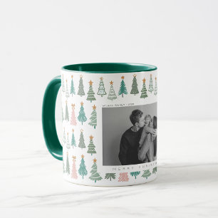Xmas Trees Coloured Noel Christmas Mug