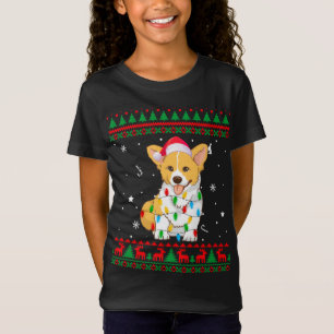Xmas Ugly Sweater Christmas Lights Corgi Dog Lover