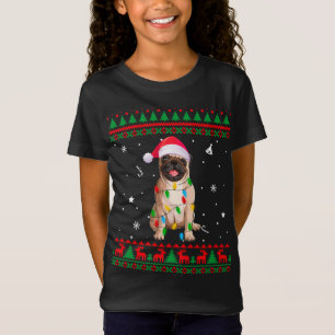 Xmas Ugly Sweater Christmas Lights Pug Dog Lover