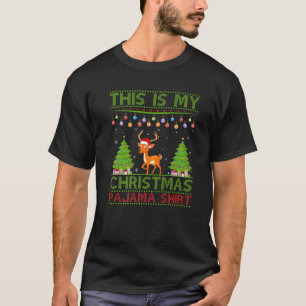 Xmas Ugly Sweater Style Funny Deer Christmas Pajam
