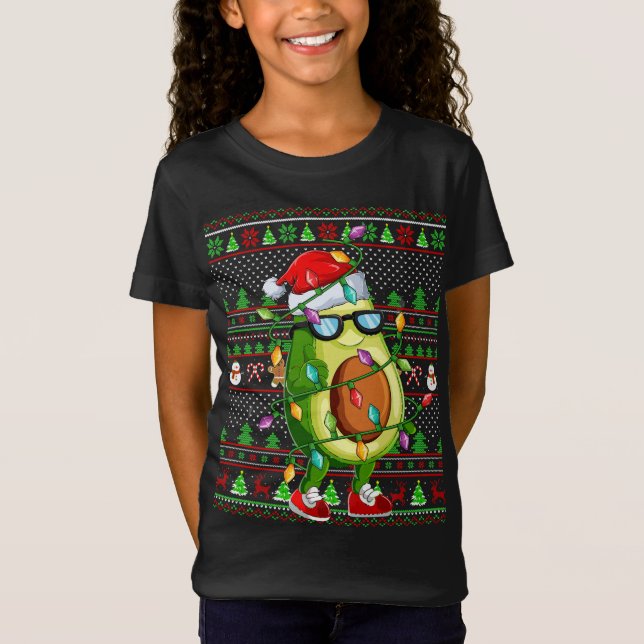 Xmas Ugly Sweater Style Lighting Avocado Christmas (Front)