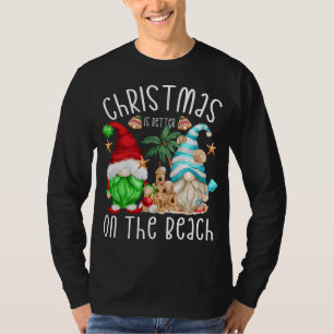 Xmas Vacation Gnome Motif Christmas On Beach T-Shirt