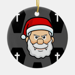 xmas vampire santa claus coffins ceramic tree decoration