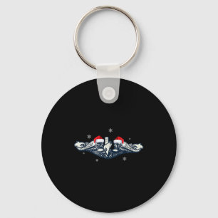 Xmas Veterans Day U.s Submarine Santa Hat Christma Key Ring