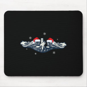 Xmas Veterans Day U.s Submarine Santa Hat Christma Mouse Pad