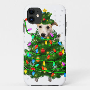 Xmas Whippet Christmas Tree  Christmas Lights Xmas Case-Mate iPhone Case