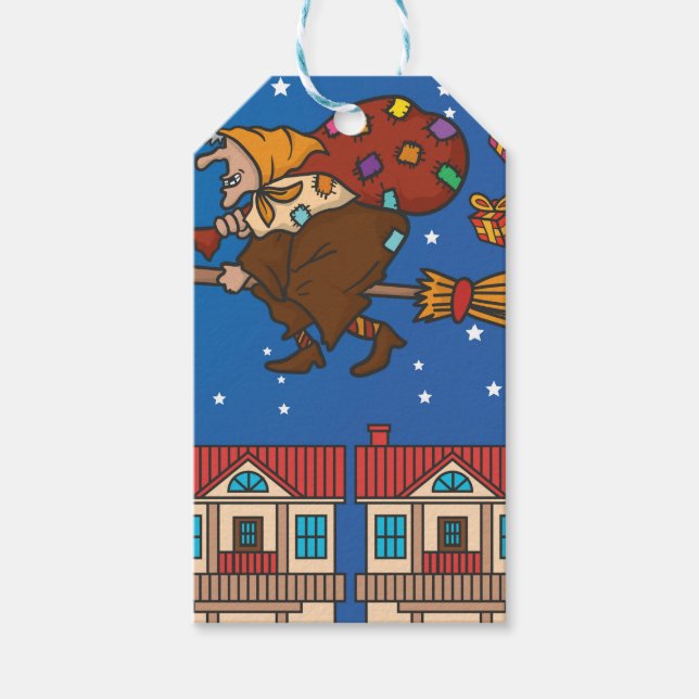 xmas witch Befana Gift Tags (Front)