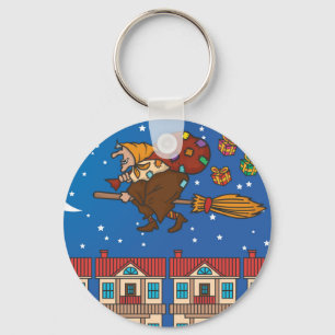 xmas witch Befana Key Ring