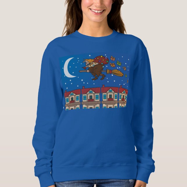 xmas witch Befana Sweatshirt (Front)