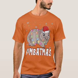 XMas Wombatmas Wild Animal Christmas Lights Wombat T-Shirt