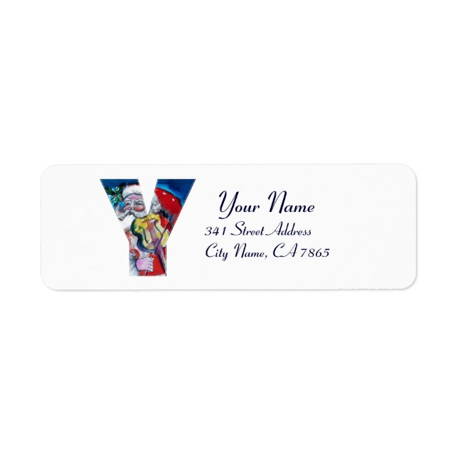 XMAS Y LETTER /SANTA  CLAUS WITH VIOLIN MONOGRAM (Front)