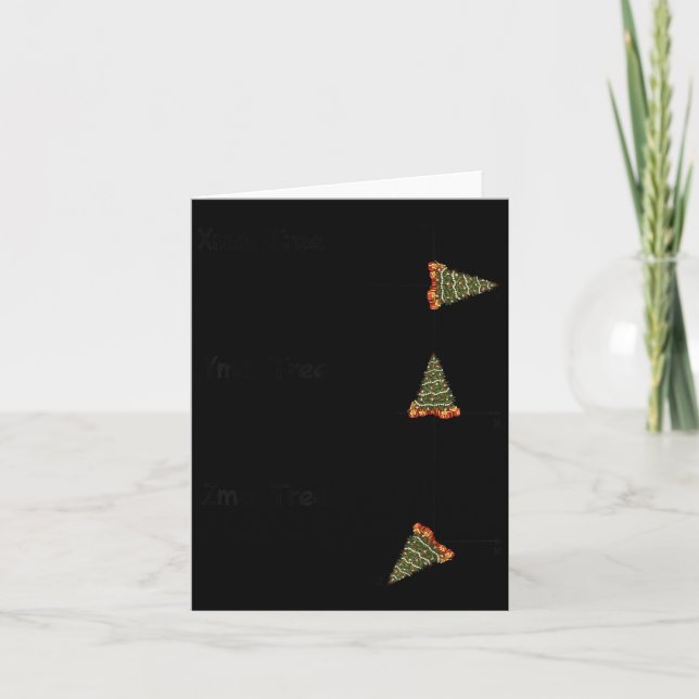 Xmas Ymas Zmas Tree Math Nerd Christmas  Card (Front)