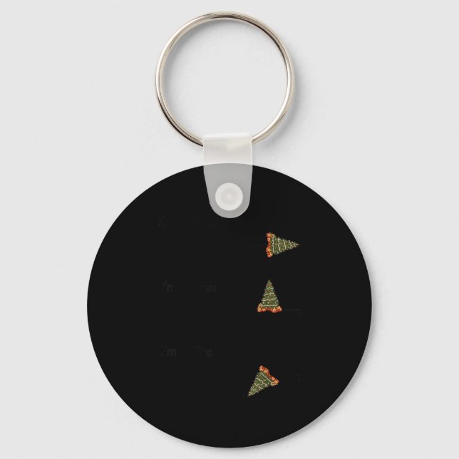 Xmas Ymas Zmas Tree Math Nerd Christmas  Key Ring (Front)
