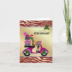 Xmas Zebra Jewellery Salon Card Purses