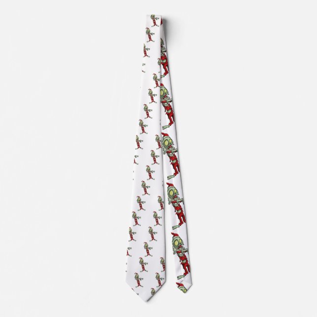 xmas zombie santa claus tie (Front)