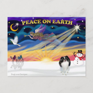 XmasSunrise-Japanese Chin Holiday Postcard