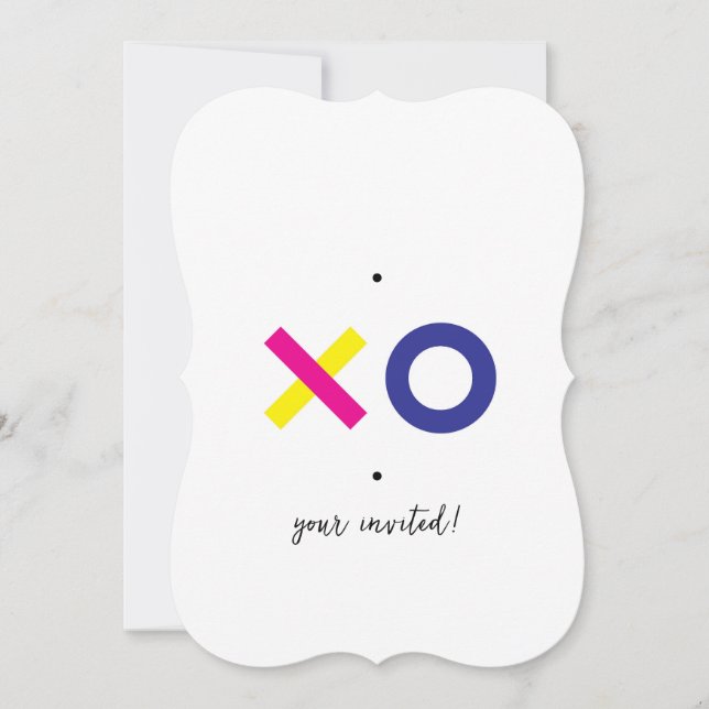 XO Customisable Invitation (Front)
