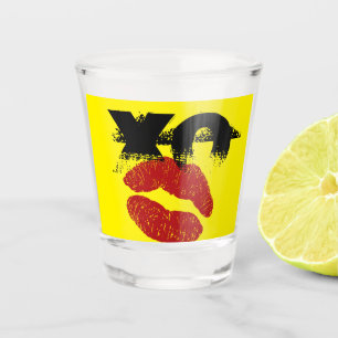 XO XO kiss me retro Shot Glass / Fun Party