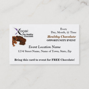 Xocai Biz Card (2), EveryDay, Month, @ Time, He...