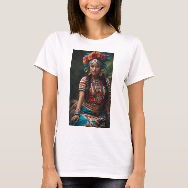 Xochiquetzal - Aztec Goddess of Love and Beauty T-Shirt (Front)
