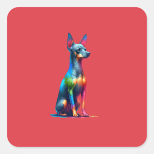Xoloitzcuintli Dog Square Sticker