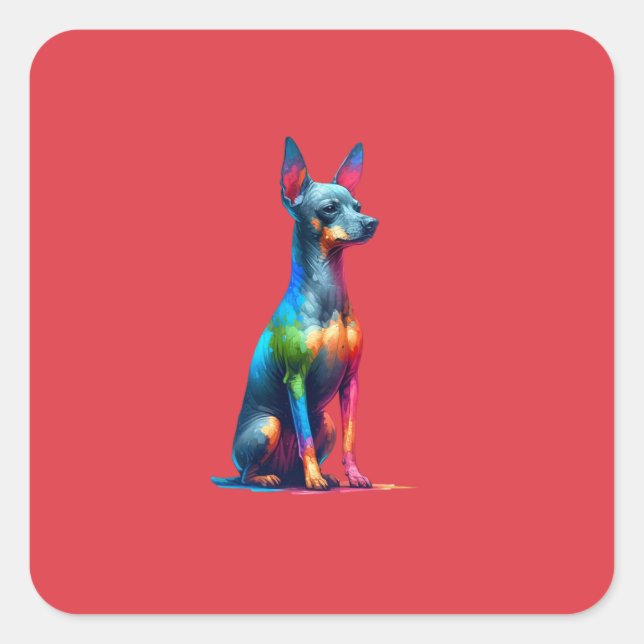Xoloitzcuintli Dog Square Sticker (Front)