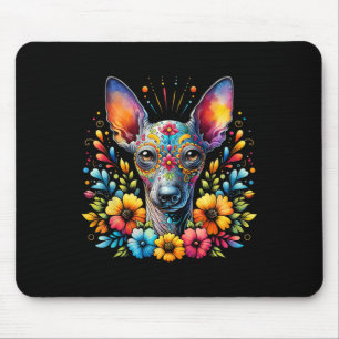Xoloitzcuintli Dog Sugar Skull Cinco De Mayo Mexic Mouse Pad