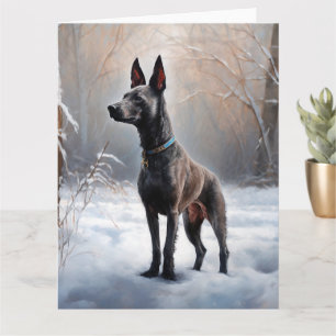 Xoloitzcuintli Let It Snow Christmas Card