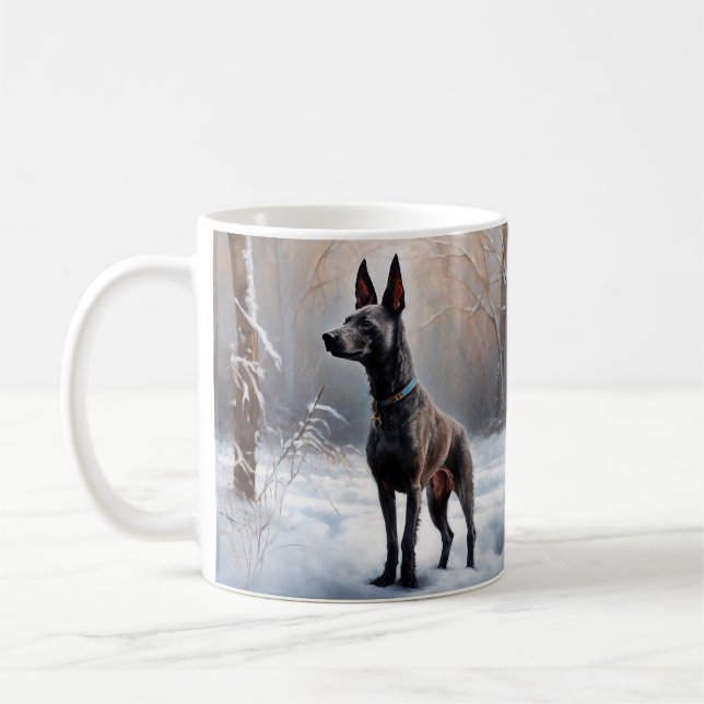 Xoloitzcuintli Let It Snow Christmas Coffee Mug (Left)
