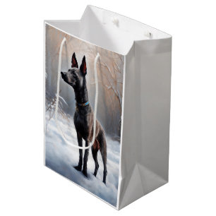Xoloitzcuintli Let It Snow Christmas Medium Gift Bag