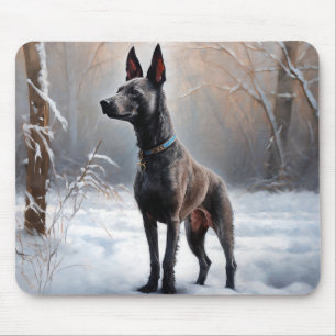 Xoloitzcuintli Let It Snow Christmas Mouse Pad