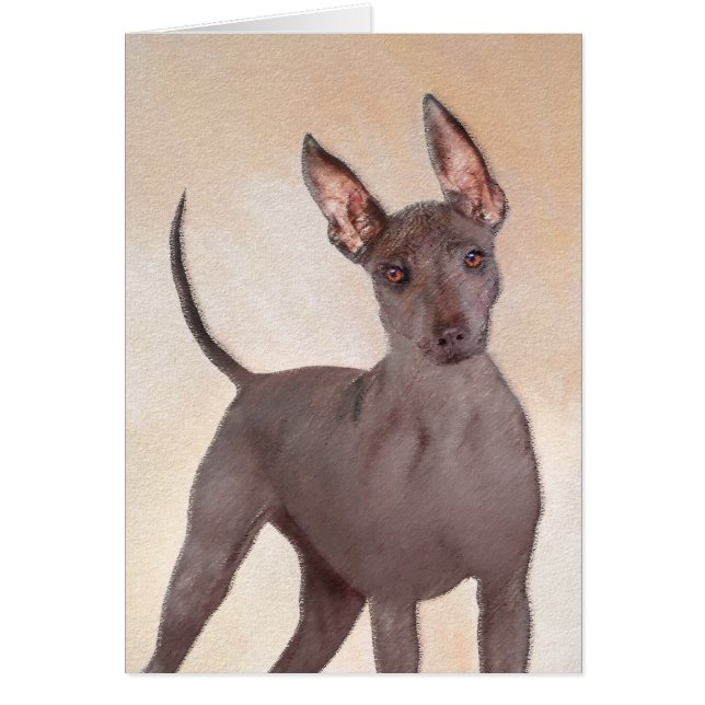 Xoloitzcuintli Painting - Cute Original Dog Art (Front)