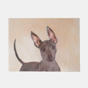 Xoloitzcuintli Painting - Cute Original Dog Art Doormat