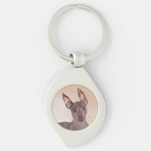 Xoloitzcuintli Painting - Cute Original Dog Art Key Ring