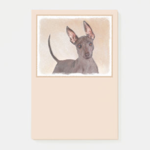 Xoloitzcuintli Painting - Cute Original Dog Art Post-it Notes