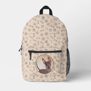 Xoloitzcuintli Painting - Cute Original Dog Art Printed Backpack