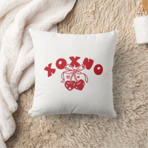 XOXNO Anti Valentine Heart Cherry Coquette Cushion