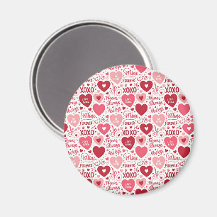 XOXO & Always Be Mine Pink Red Magnet