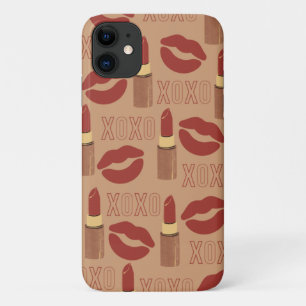 XOXO and Lipsticks Pattern Case-Mate iPhone Case