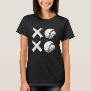 XOXO Baseball Hugs and Kisses Love Softball Playe T-Shirt