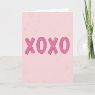 Xoxo Blush Pink Card