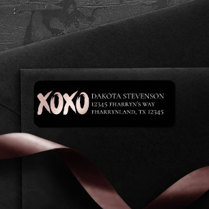 XOXO Blush Pink Casual Brushstroke Address