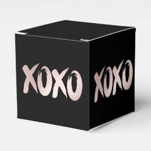 XOXO Blush Pink   Hand Lettered Brush Script Favour Box