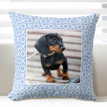 XOXO Brushstroke Custom Dog Photo Blue Modern