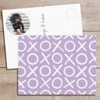 XOXO Brushstroke Custom Dog Photo Purple Modern