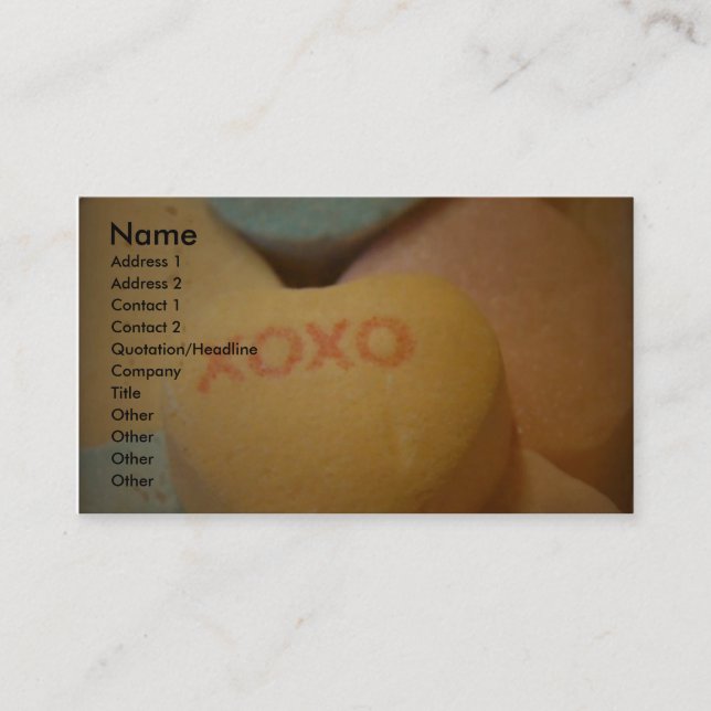 XOXO BUSINESS CARD (Front)