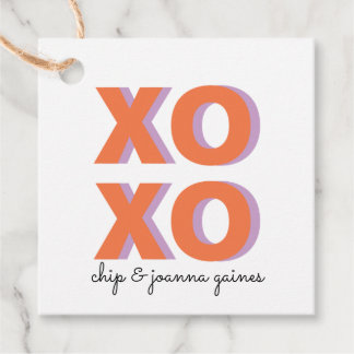 XOXO Colorblock Favour Tags