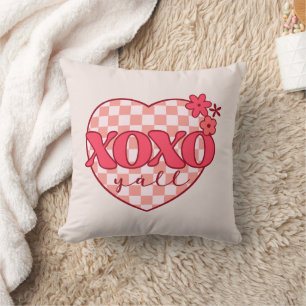 XOXO Cute & Loving Pink Heart Cushion