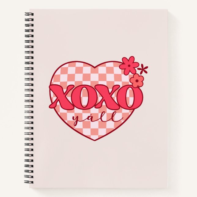 XOXO | Cute & Loving Pink Heart Notebook (Front)